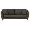 BIGSOFA Chenille Dunkelgrau  - Dunkelgrau/Schwarz, KONVENTIONELL, Textil/Metall (215/70/98cm) - Carryhome