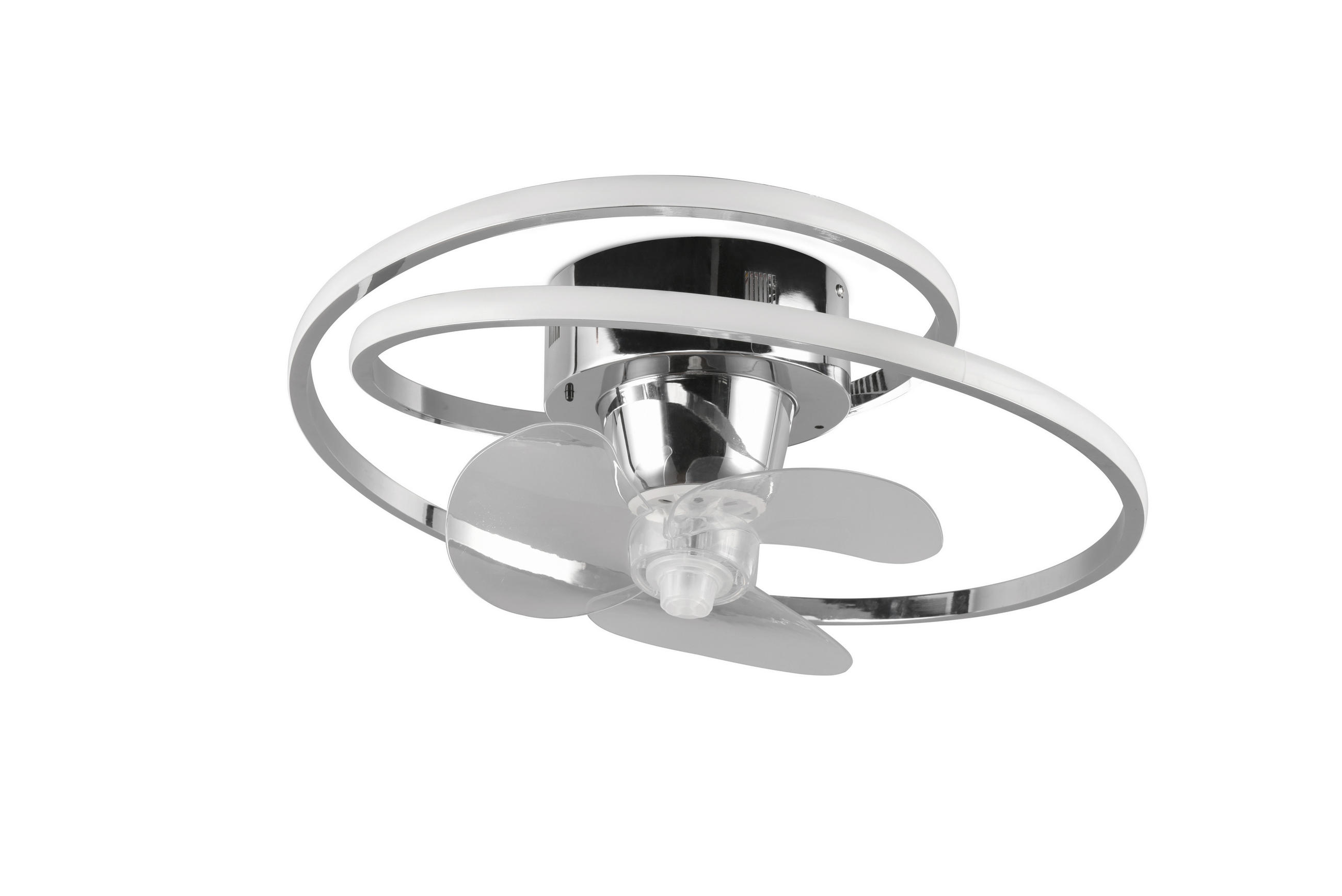 DECKENVENTILATOR 50/20 cm   - Chromfarben/Transparent, Design, Kunststoff/Metall (50/20cm)