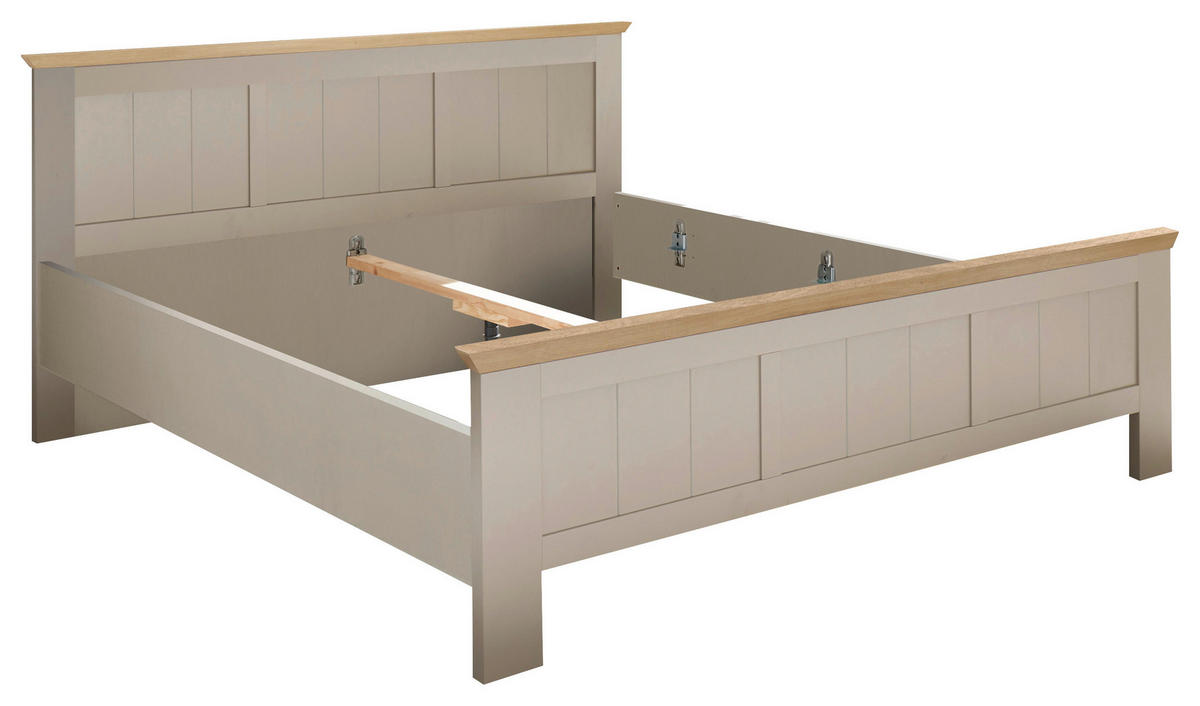 BETT 180/200 cm  in Champagner, Eiche Artisan  - Champagner/Eiche Artisan, LIFESTYLE, Holzwerkstoff (180/200cm) - Landscape