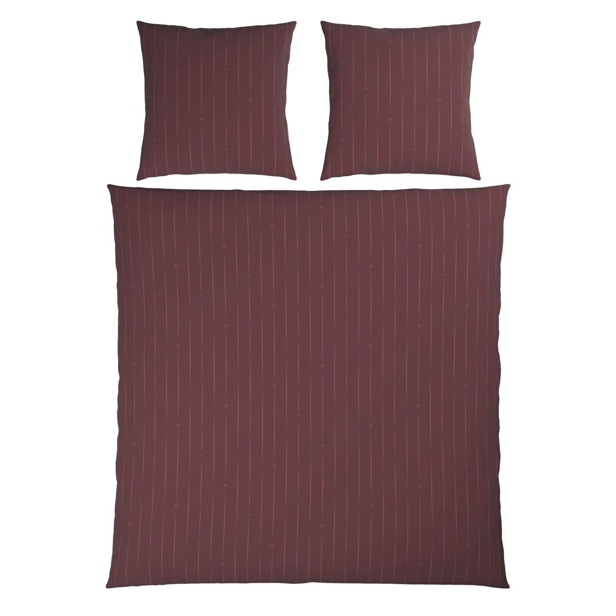 WENDEBETTWÄSCHE STRIPES DK Flanell 200/200 cm  - Kirschrot, Design, Textil (200/200cm) - Dieter Knoll