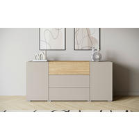 SIDEBOARD Berlin 150/68/38,5 cm 3 låda(or)  - grå/kashmir, Design, trämaterial/plast (150/68/38,5cm) - P & B