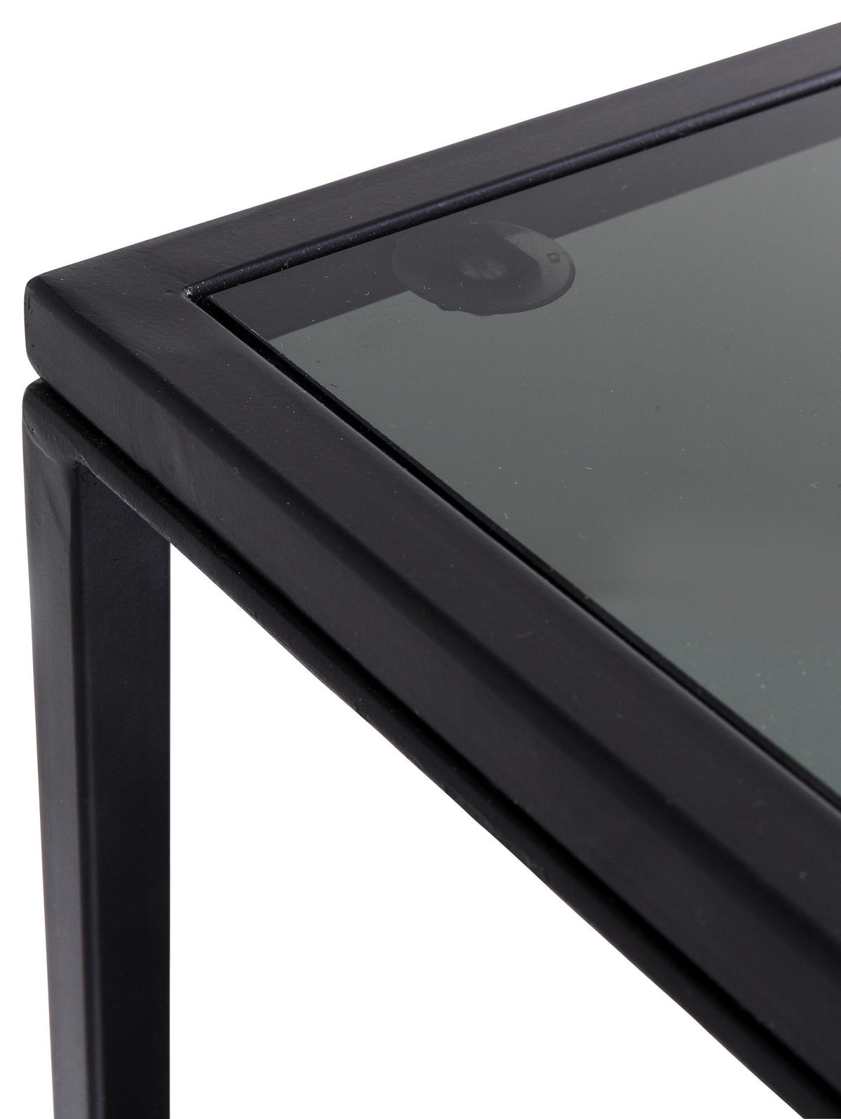 REGAL Anthrazit, Schwarz  - Anthrazit/Schwarz, Design, Glas/Metall (115/100/30cm) - Kare-Design