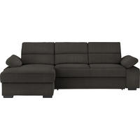 ECKSOFA in Webstoff Dunkelbraun  - Dunkelbraun, Konventionell, Kunststoff/Textil (166/258cm) - Cantus