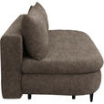 SCHLAFSOFA in Velours Braun  - Schwarz/Braun, Design, Holz/Textil (213/89/105cm) - Novel