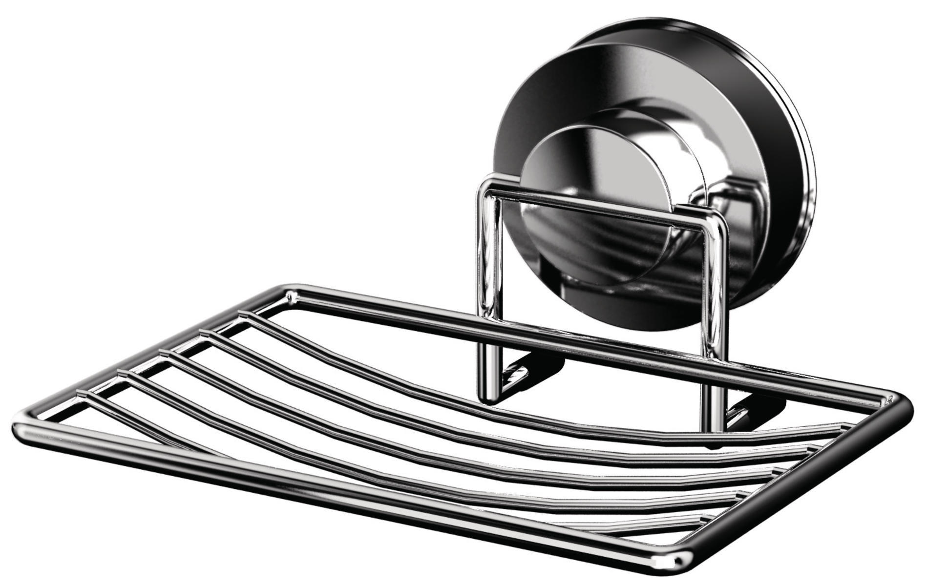 SEIFENSCHALE Metall, Kunststoff  - Chromfarben, Basics, Kunststoff/Metall (13/8/12,2cm) - Sadena