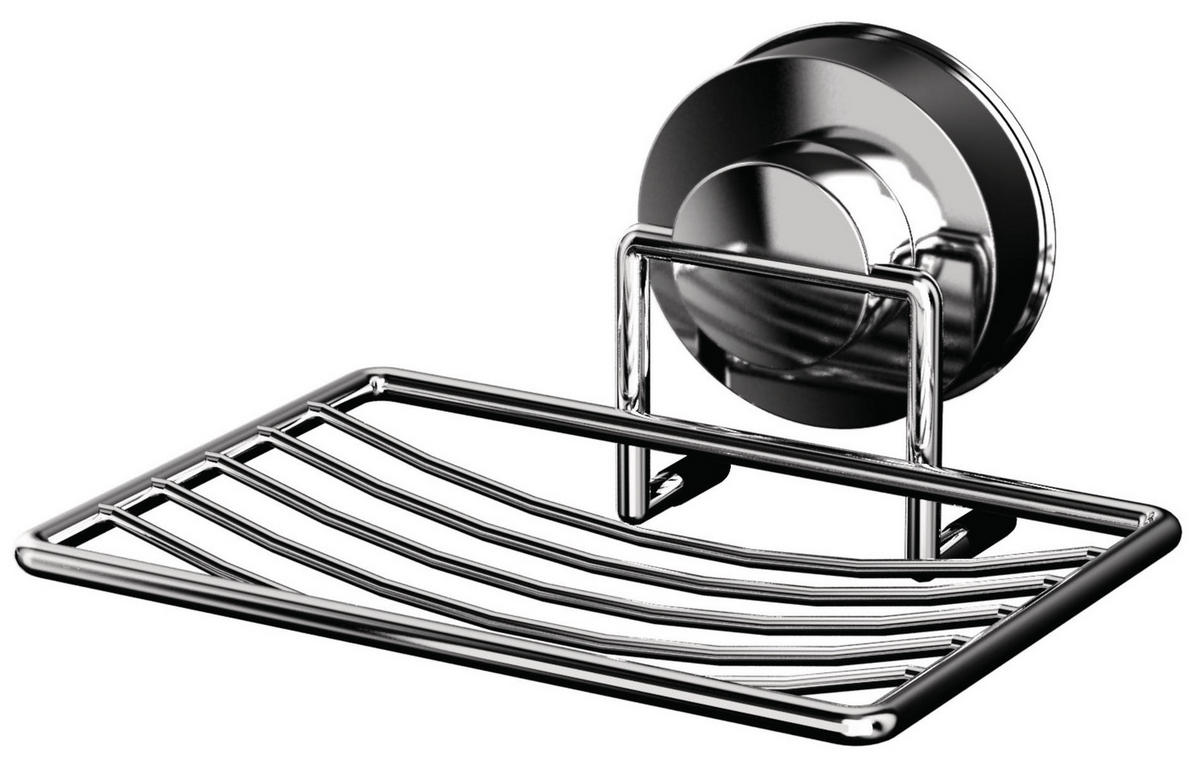 SEIFENSCHALE Metall, Kunststoff  - Chromfarben, Basics, Kunststoff/Metall (13/8/12,2cm) - Sadena