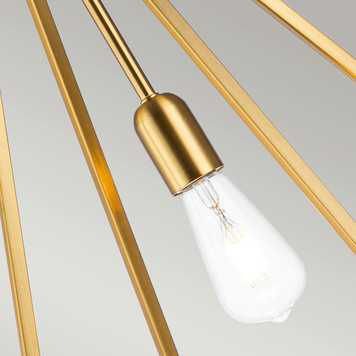 HÄNGLAMPA Elstead Nico 48.9/90.8  cm  - mässingsfärgad, Klassisk, metall (48.9/90.8 cm) - Elstead Lighting