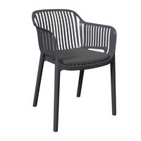 STAPELSESSEL in Kunststoff, Textil Anthrazit  - Anthrazit, Basics, Kunststoff/Textil (55/80/60cm) - Ambia Garden