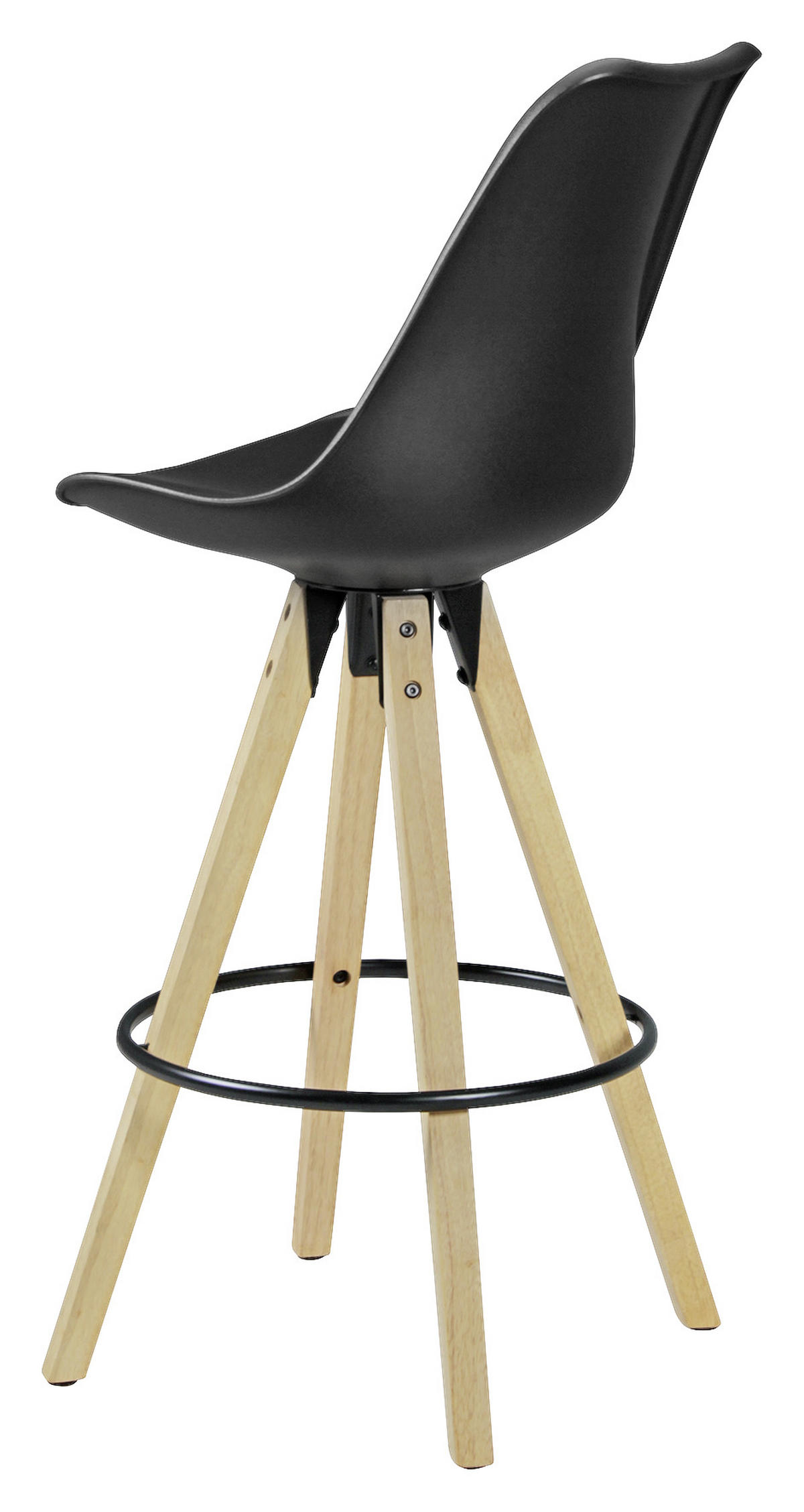 BÁRSZÉK SZETT fekete  - fekete/tölgyfa, Design, műanyag/fém (49/113/49cm) - MID.YOU