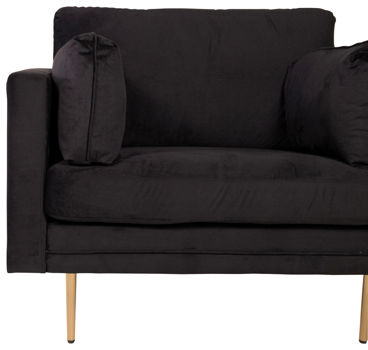 FÅTÖLJ i metall, textil svart, ljusbrun  - ljusbrun/svart, Design, metall/textil (110/84/86cm) - Livetastic
