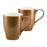 TASSENSET Golden Day white 2-teilig  - Goldfarben/Weiß, Basics, Keramik - Creatable