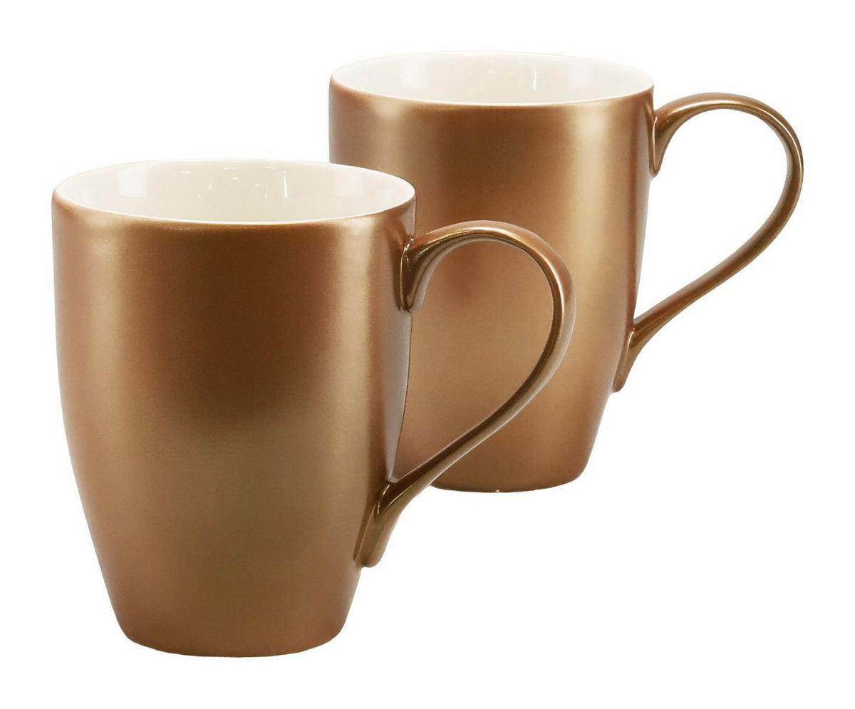 TASSENSET Golden Day white 2-teilig  - Goldfarben/Weiß, Basics, Keramik - Creatable