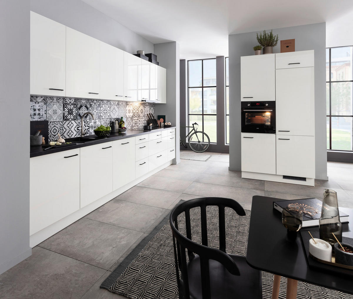 KUCHYŇSKÁ LINKA VE 405 - bílá, Basics, kompozitní dřevo (360/120cm) - Venda