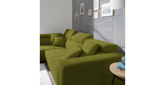 ECKSOFA  in Mikrofaser Hellgrün  207/301 cm  - Chromfarben/Hellgrün, Design, Textil/Metall (207/301cm) - Xora