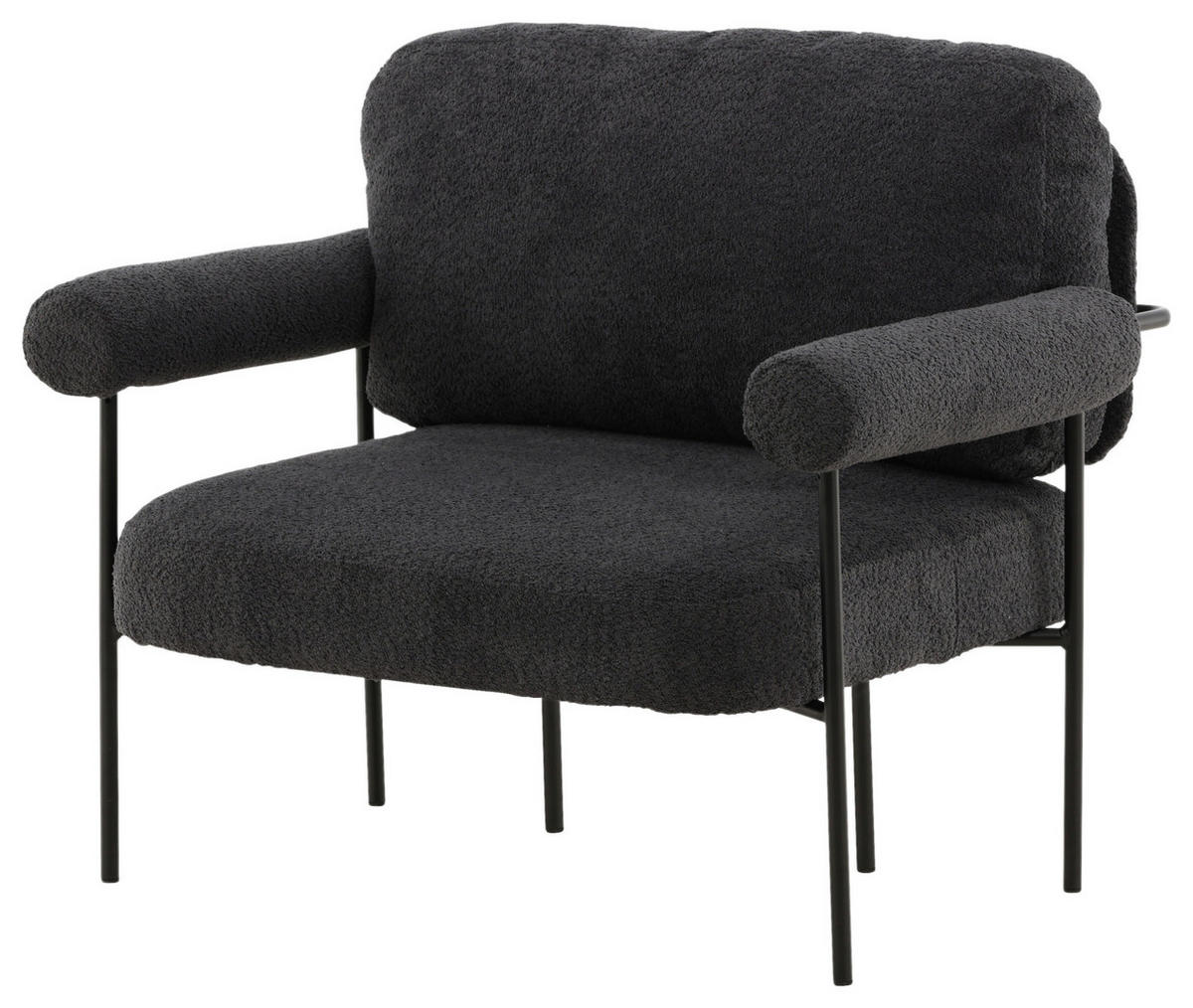 SESSEL in  - Schwarz, Design, Kunststoff/Textil (95/83/87cm) - Livetastic
