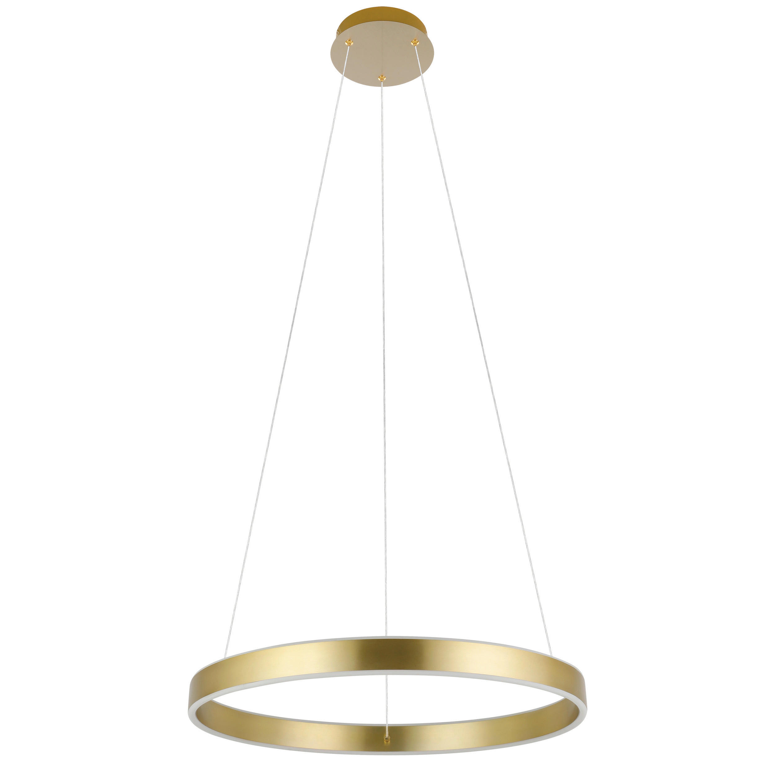 LED-HÄNGELEUCHTE 55/150 cm  - Messingfarben/Weiß, Design, Kunststoff/Metall (55/150cm) - Eglo