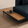 ECKSOFA  in Echtleder Dunkelblau  304/201 cm  - Schwarz/Dunkelblau, Design, Leder/Metall (304/201cm) - Belluti