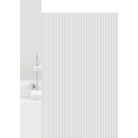 DUSCHVORHANG Vertical 180/200 cm  - Weiß/Grau, Basics, Kunststoff (180/200cm) - Grund