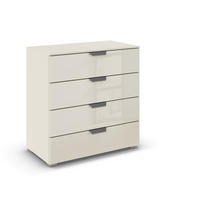 KOMMODE  in 80/81/42 cm  - Chromfarben/Champagner, Design, Glas/Holzwerkstoff (80/81/42cm) - Carryhome