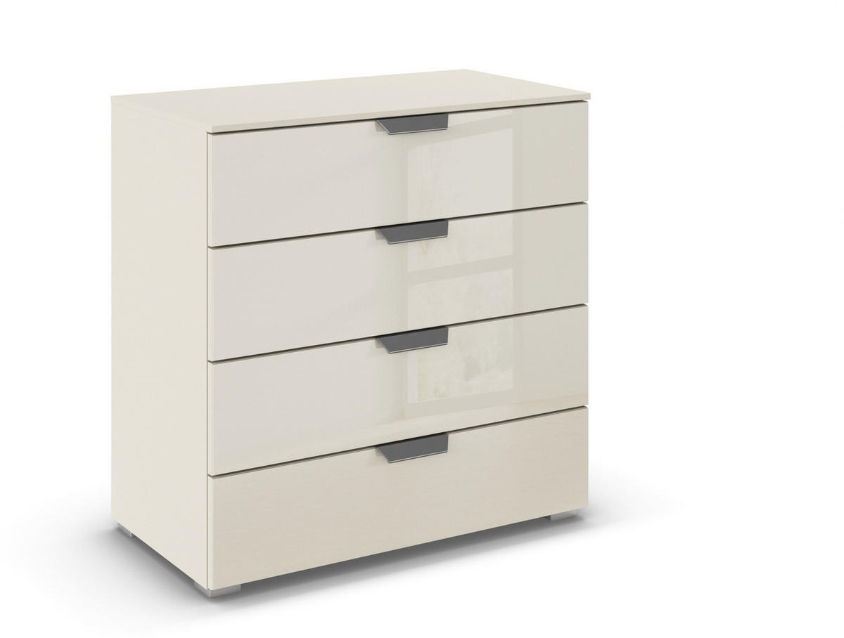 KOMMODE  in 80/81/42 cm  - Chromfarben/Champagner, Design, Glas/Holzwerkstoff (80/81/42cm) - Carryhome