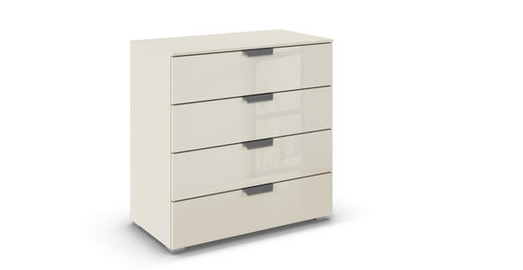 KOMMODE  in 80/81/42 cm  - Chromfarben/Champagner, Design, Glas/Holzwerkstoff (80/81/42cm) - Carryhome