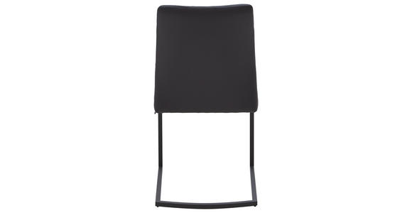SCHWINGSTUHL Echtleder Anthrazit, Dunkelgrau - Dunkelgrau/Anthrazit, Design, Leder/Metall (48,5/87,5/60cm) - Dieter Knoll