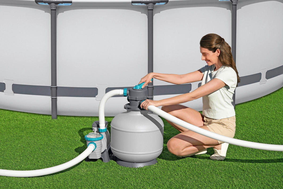 FILTERPUMPE FLOWCLEAR 58499GS  - Weiß/Orange, KONVENTIONELL, Kunststoff/Metall (63,3/44/69cm) - Bestway