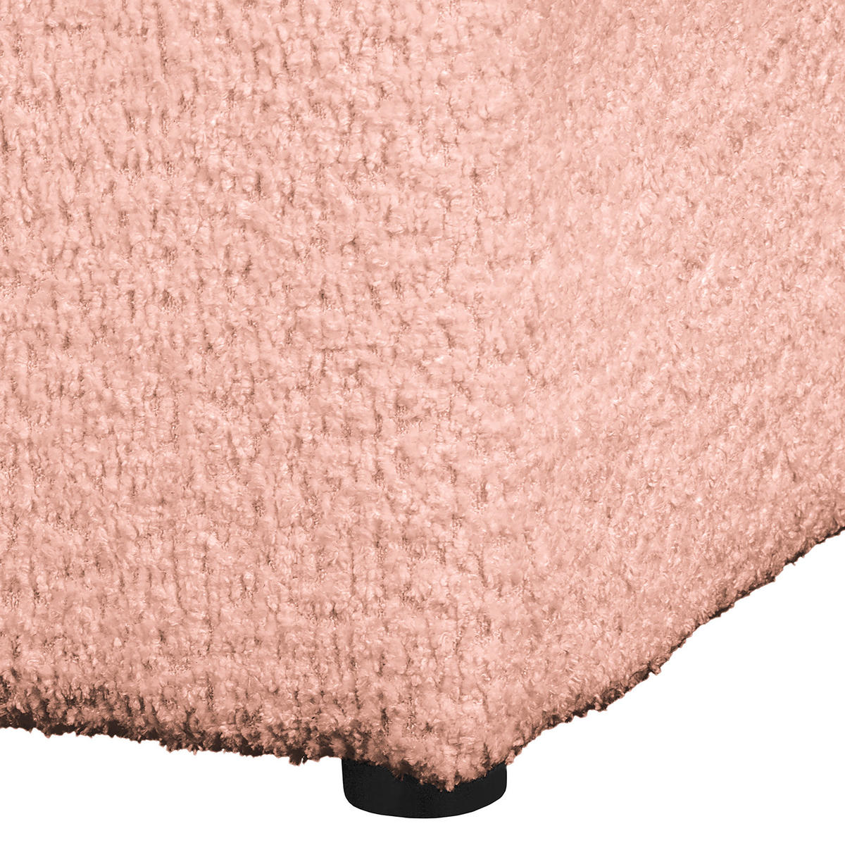 BIGSOFA in Teddystoff Rosa  - Schwarz/Rosa, Design, Kunststoff/Textil (284/94/148cm) - Livetastic