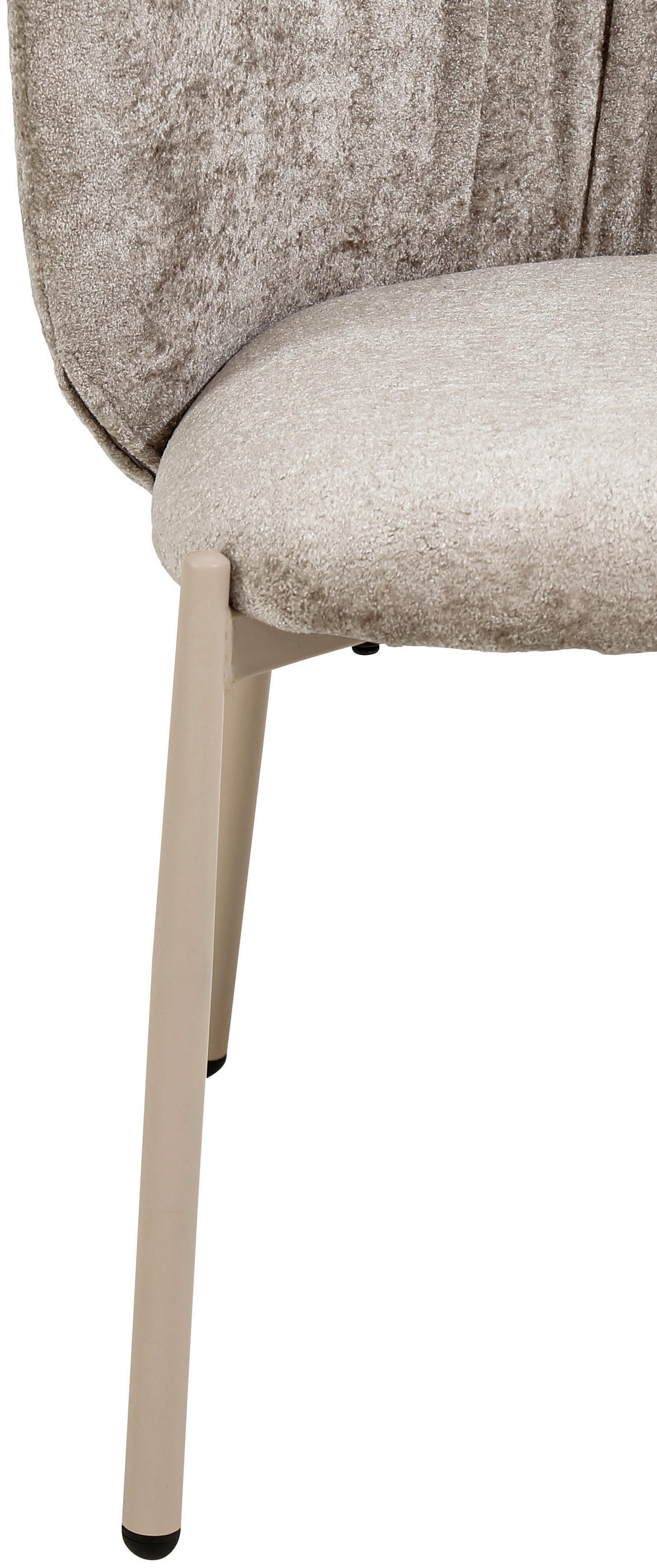 STUHL Chenille Taupe  - Taupe, Design, Textil/Metall (56,5/77/57cm) - Stylife
