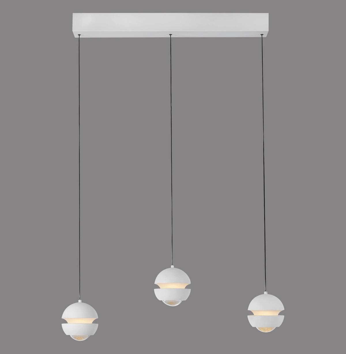 LED-PENDELLEUCHTE 60/10/220 cm  - Weiß, Design, Kunststoff/Metall (60/10/220cm) - Schöner Wohnen