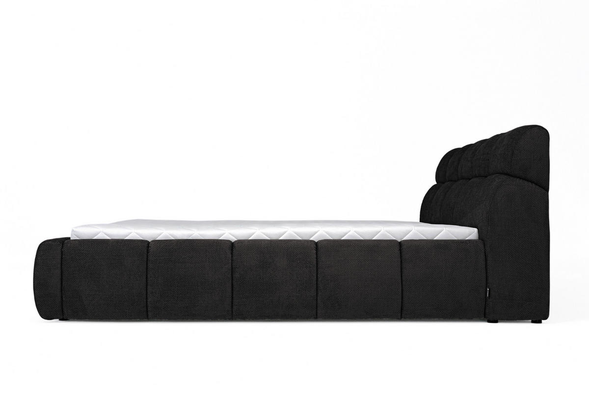 POLSTERBETT inkl. Bettkasten 180/200 cm  in Schwarz  - Schwarz, Design, Holz/Kunststoff (180/200cm) - Esposa