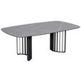COUCHTISCH ESG 120/70/42 cm Grau, Schwarz - Schwarz/Grau, Design, Glas/Keramik (120/70/42cm) - Novel