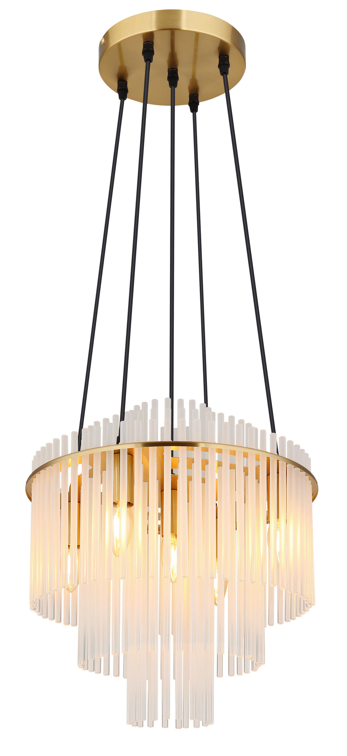 Globo Hängeleuchte Gorley Klar, Schwarz, Weiß, Gold 120 cm