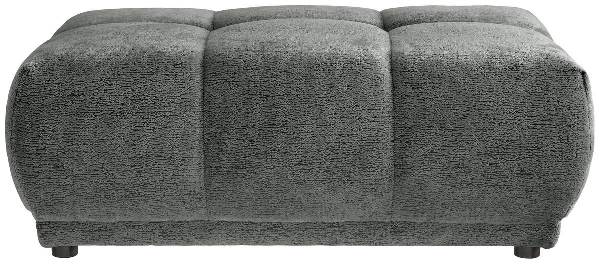 ECKSOFA ITALIA in Chenille Anthrazit  254/203 cm  - Anthrazit/Schwarz, MODERN, Kunststoff/Textil (254/203cm) - Livetastic