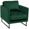 SESSEL Samt Dunkelgrün    - Dunkelgrün/Schwarz, Design, Textil/Metall (72/78/84cm) - Carryhome