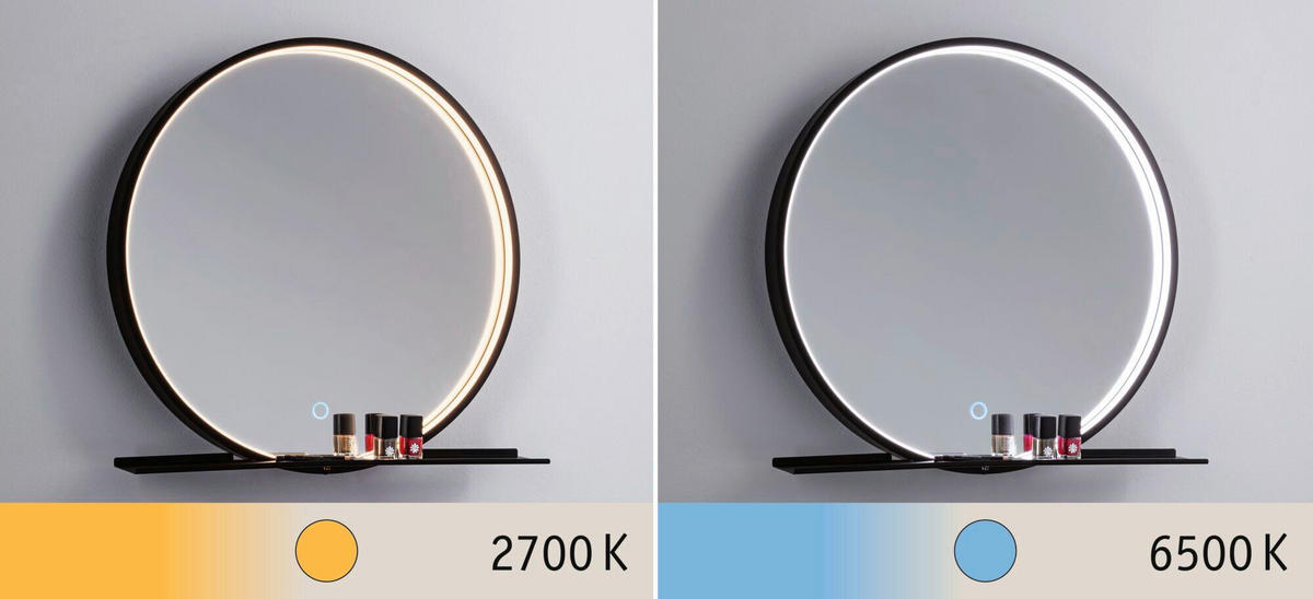 LED-WANDLEUCHTE Miro 50/10,5 cm   - Schwarz, Basics, Glas/Metall (50/10,5cm) - Paulmann