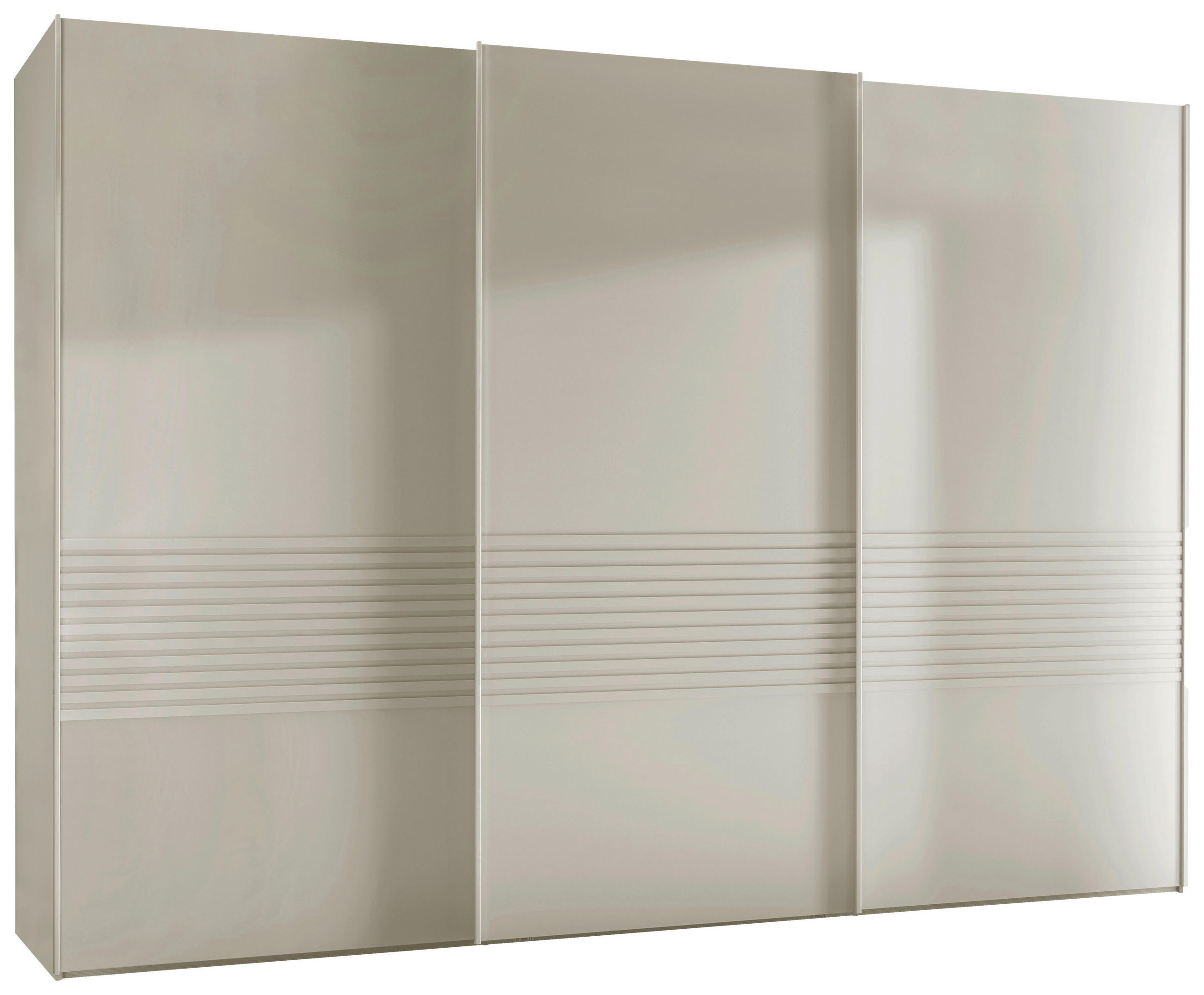 SCHWEBETÜRENSCHRANK 250/217/67 cm 3-türig Weiß  - Weiß, Design, Holzwerkstoff/Metall (250/217/67cm) - Novel