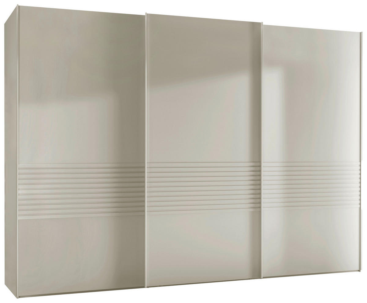 SCHWEBETÜRENSCHRANK 300/217/67 cm 3-türig Weiß  - Weiß, Design, Holzwerkstoff/Metall (300/217/67cm) - Novel