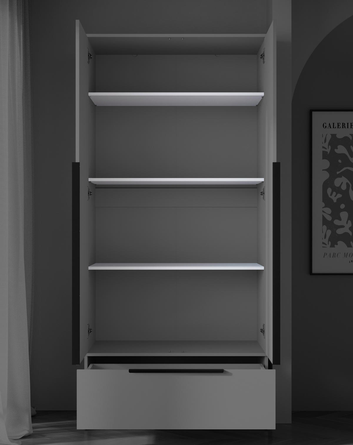 EINLEGEBODENSET 87/1,5/46 cm  - Weiss, Konventionell, Holzwerkstoff (87/1,5/46cm) - MID.YOU