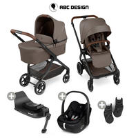 KINDERWAGENSET City Life 4in1 Set Calla  - Schwarz/Cappuccino, Basics, Textil/Metall (82/52/107.5cm) - ABC Design