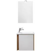 GÄSTEBAD - Weiss/Eichefarben, Konventionell, Glas/Holzwerkstoff (50cm) - Xora