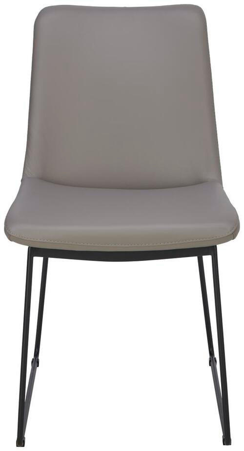 STUHL in Eisen Echtleder naturbelassen Metall, Leder - Schwarz/Grau, Design, Leder/Metall (50/85/62cm) - Lomoco