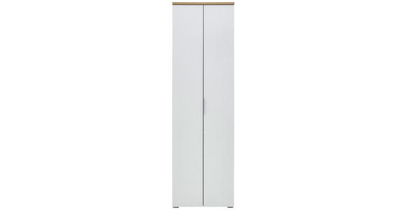 GARDEROBENSCHRANK 59/197/40 cm - Eichefarben/Alufarben, Design, Glas/Holzwerkstoff (59/197/40cm) - Voleo