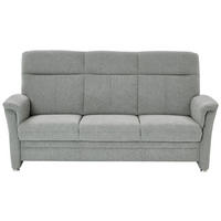 3-SITZER-SOFA Flachgewebe Hellgrau  - Hellgrau/Alufarben, Konventionell, Textil/Metall (194/100/89cm) - Beldomo Comfort
