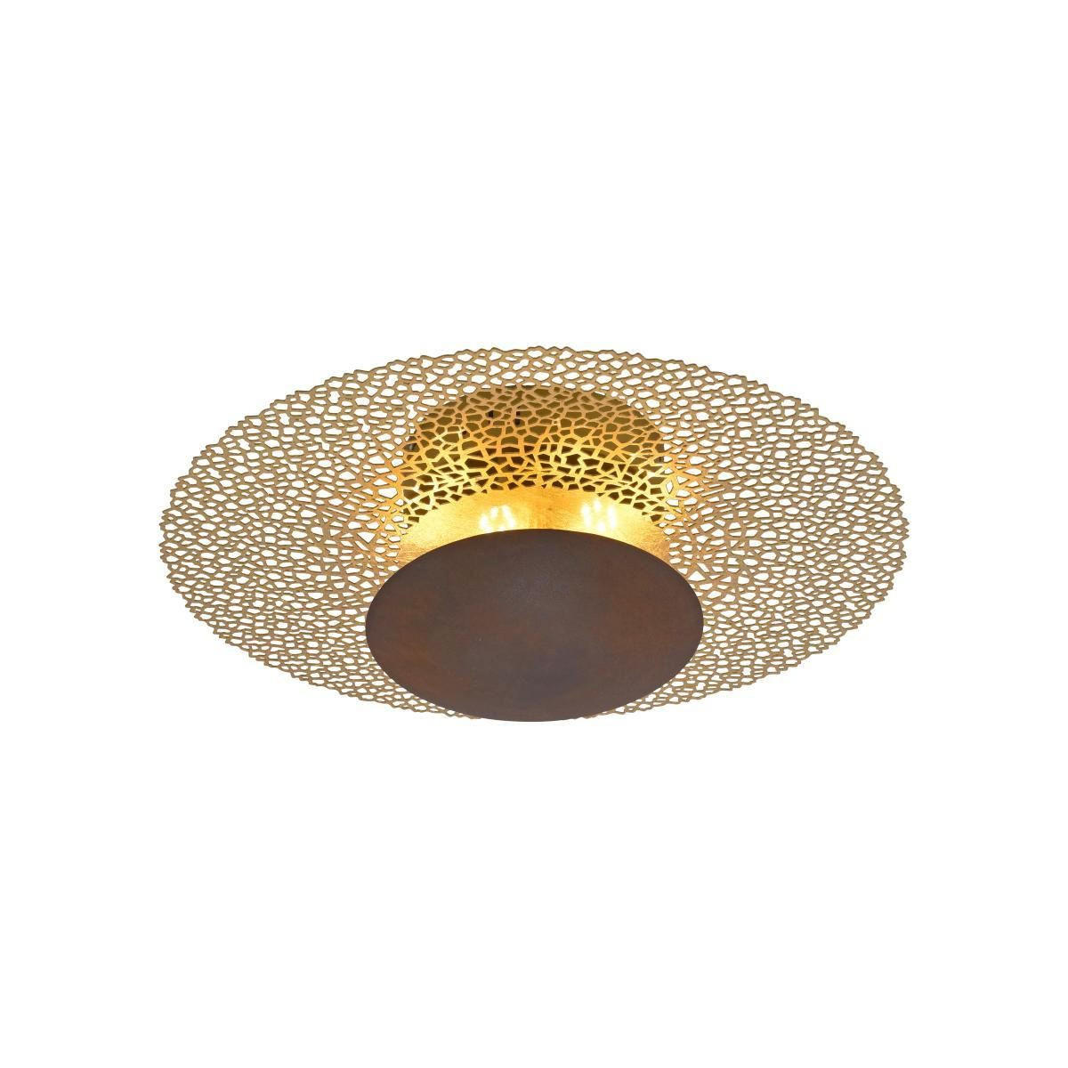 LED-DECKENLEUCHTE 45/45/16 cm   - Rostfarben, Design, Metall (45/45/16cm) - Paul Neuhaus