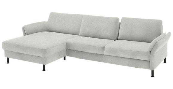 ECKSOFA  in Chenille, Flachgewebe Beige  175/316 cm  - Beige/Schwarz, Design, Textil/Metall (175/316cm) - Dieter Knoll