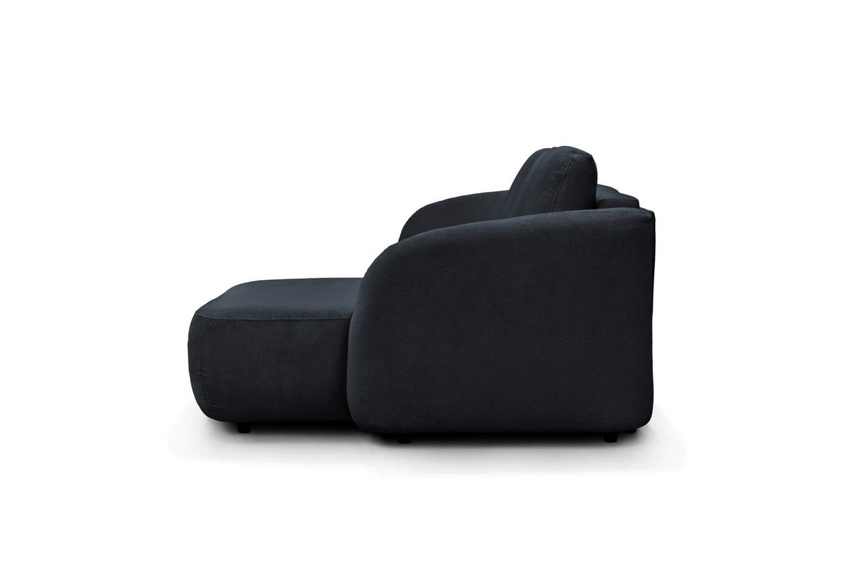 ECKSOFA PORTO Graphitfarben  - Schwarz/Graphitfarben, Design, Textil (270/154cm) - MID.YOU