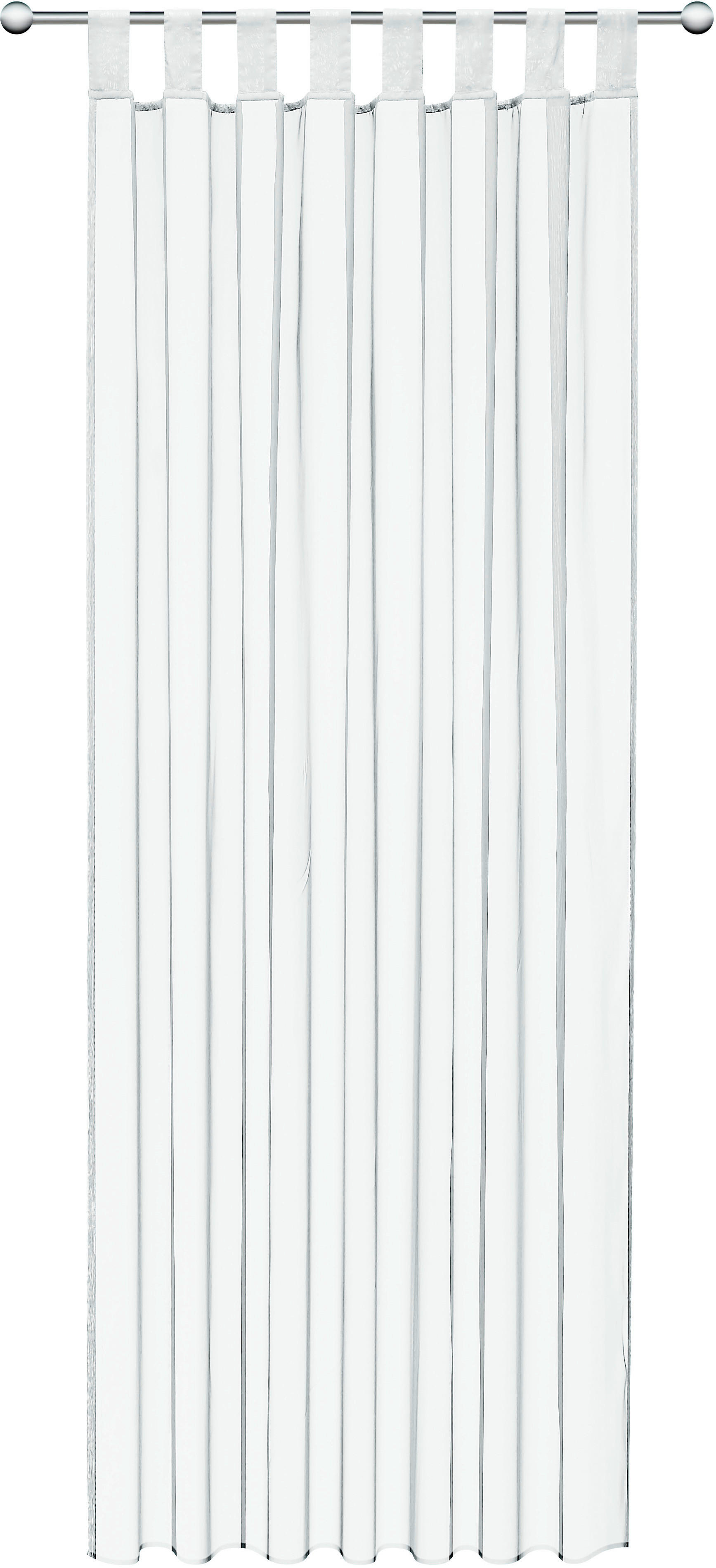 SCHLAUFENVORHANG transparent  - weiss, Basics, Textil (140/245cm) - Boxxx