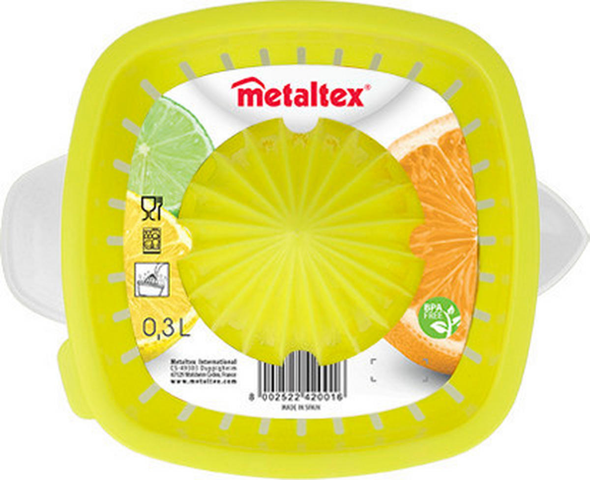 CITROMPRÉS - sárga/fehér, műanyag (11,6/19/12,4cm) - Metaltex