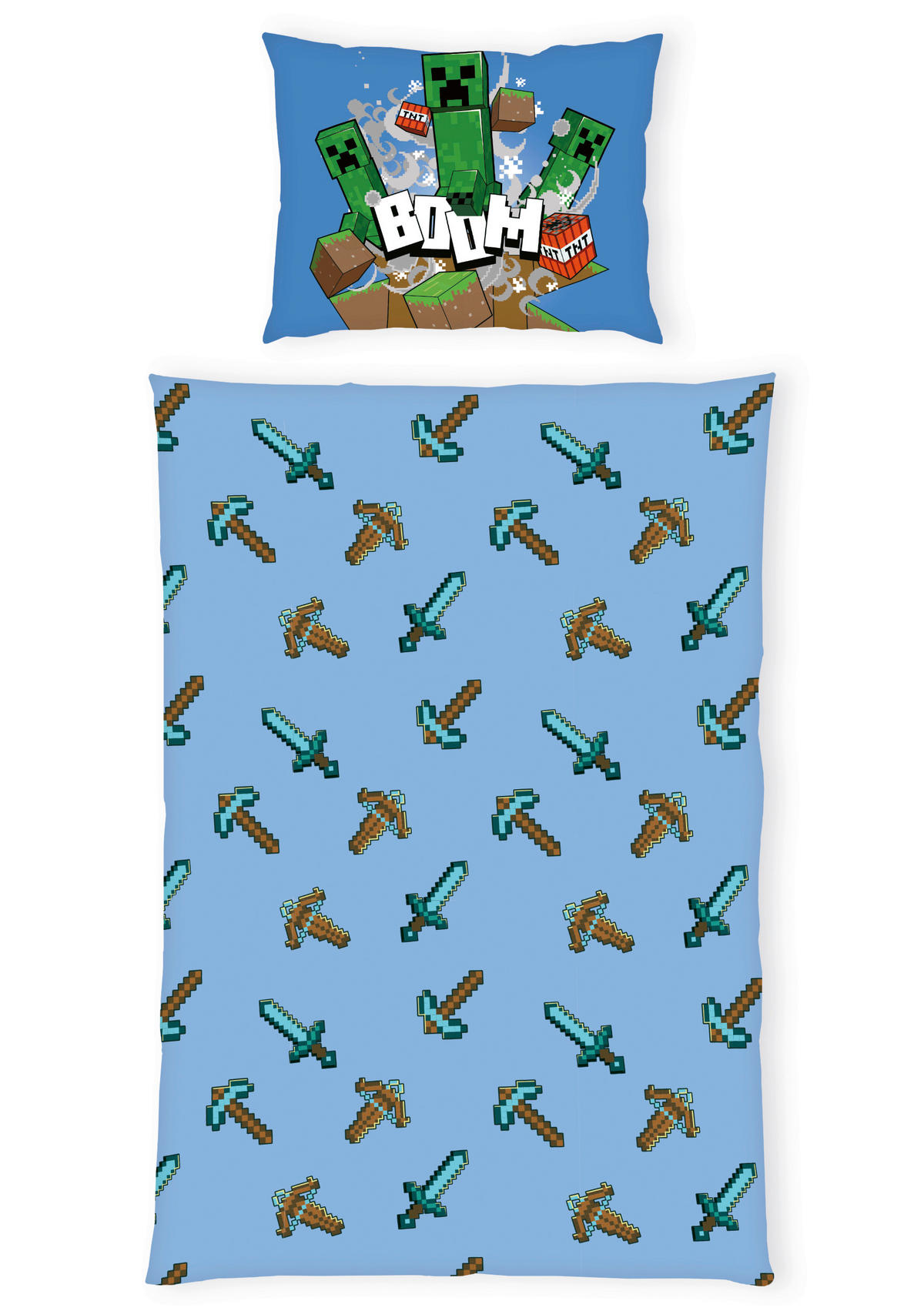 BETTWÄSCHE Minecraft Bettwäsche Renforcé 140/200 cm  - Multicolor, Basics, Textil (140/200cm) - Herding